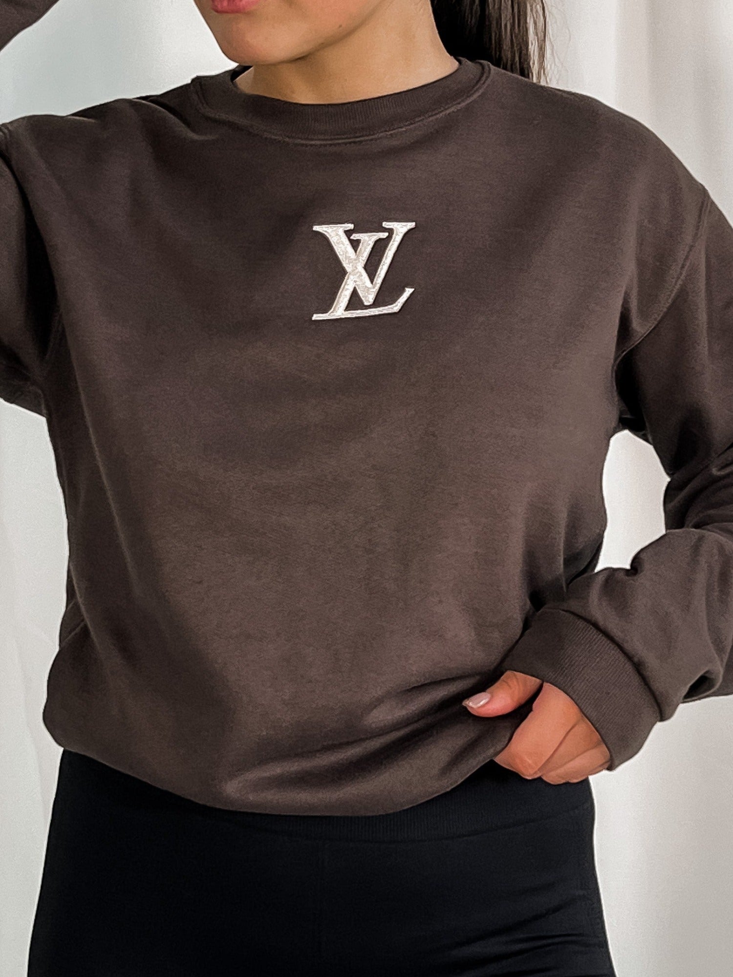 LOUIS VUITTON LOUIS VUITTON hoodie cotton Black Used Women logo LV size XS