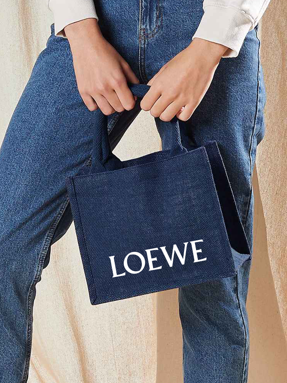 Mini Lo Tote Bag in Navy