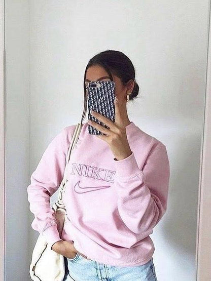 Vintage Sports Women's Sweatshirt Pink Sweater Out The Purse UK 