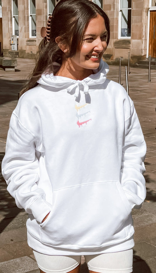Paint Spill Women's Embroidered Hoodie Pastels Clothing Out The Purse UK 