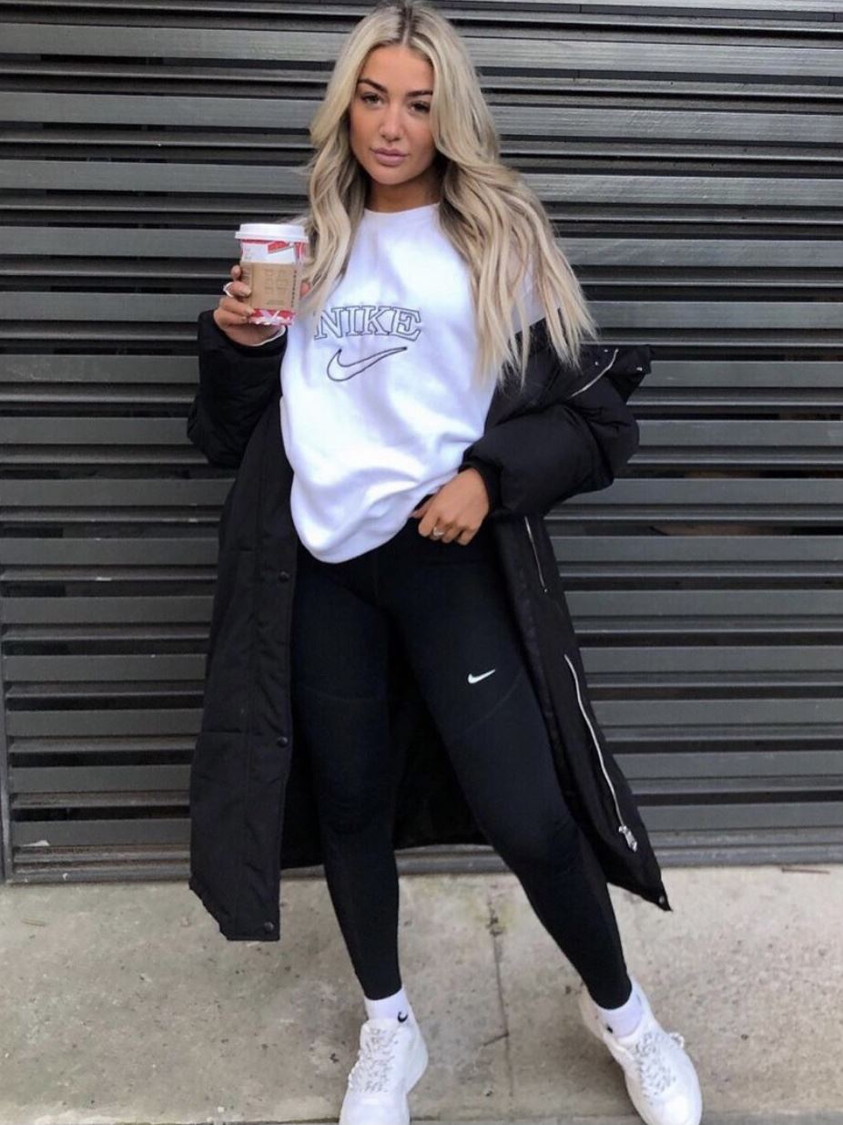 Black and on sale white women's sweatshirt