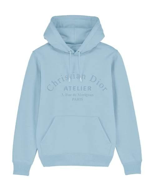 Atelier Embroidered Women s Hoodie Baby Blue Out The Purse UK