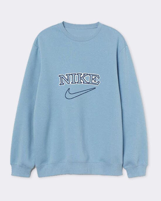 Baby blue discount nike sweater vintage