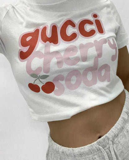 Cherry Soda Women's Crop T-Shirt Clothing Out The Purse UK 