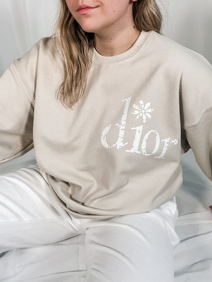 Flower DiDi Sand Sweatshirt - Out The Purse UK