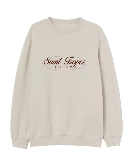 Saint Tropez Women's Sweatshirt Sand - Out The Purse UK